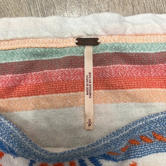 Free People OB758848 Vintage-Inspired Sleeveless Striped Tank in Ivory Combo Med - Picture 4 of 6